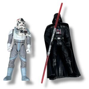 Vintage Star Wars Darth Vader & AT-AT Driver Action Figures 1997 Lot of 2